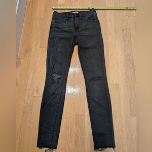 Madewell 9" High rise Skinny Jeans 26T Faded Black